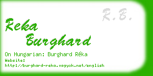 reka burghard business card
